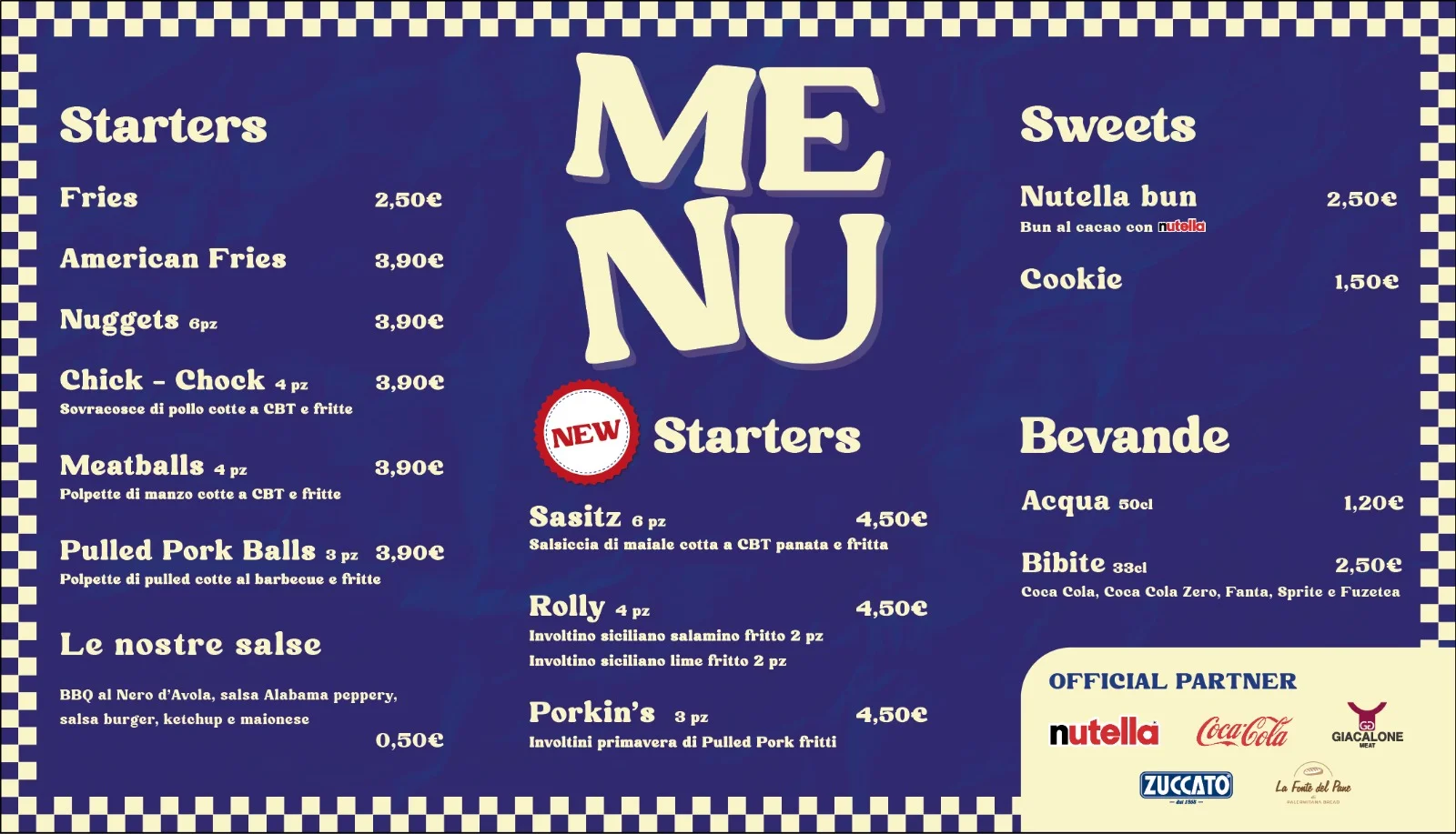 3 Smash Palermo - Menu Completo